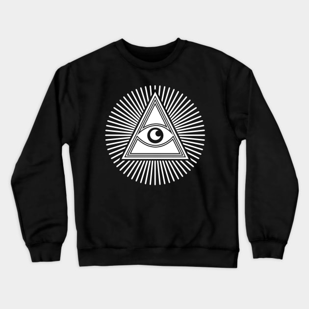 All Seeing Eye Crewneck Sweatshirt by Dark Night Designs